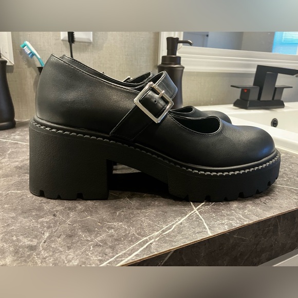 Black Mary Jane clog shoes platform - Picture 2 of 6